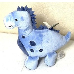 Bedtime Originals Blue Purple Roar Rex the Dinosaur Plush 11” Tall 12” Long